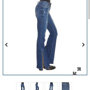 Fare jeans with leopard Vervet